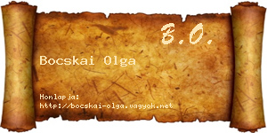 Bocskai Olga névjegykártya